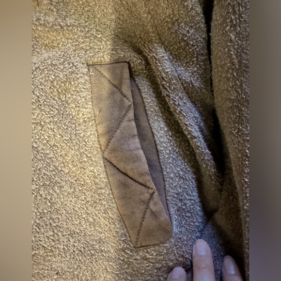 We The Free by Free People New Sadie Surplus Tunic Fleece Jacket Brown S Fits XL - Picture 8 of 16